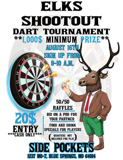 Event Flyer Thumbnail for Elks Shootout Dart Tournament